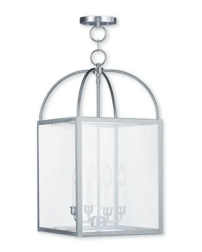 Livex Lighting Livex Milford 4-light Brushed Nickel Chain Lantern