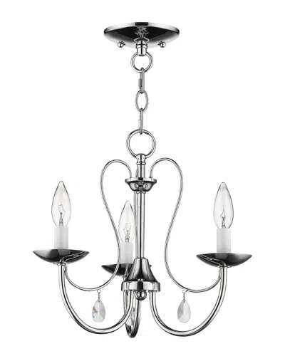 Livex Lighting Livex Mirabella 3-light Polished Chrome Chandelier In Black