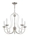 Livex Lighting Livex Mirabella 5-light Brushed Nickel Chandelier