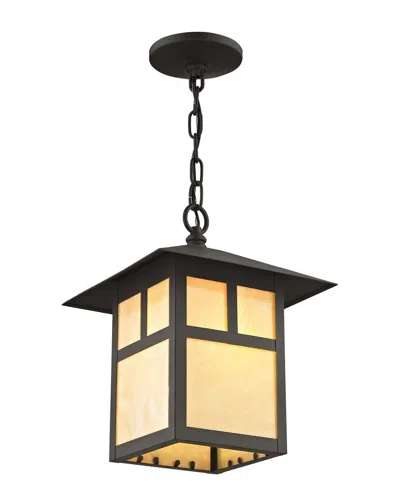 Livex Lighting Livex Montclair Mission 1-light Bronze Outdoor Chain Lantern In Black