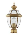 Livex Lighting Livex Monterey 1-light Ab Outdoor Post Lantern In Gold