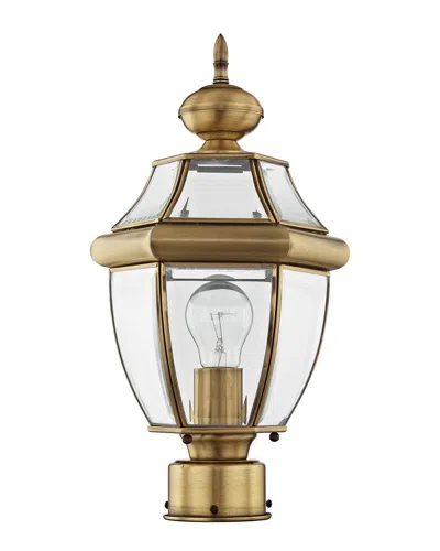 Livex Lighting Livex Monterey 1-light Ab Outdoor Post Lantern
