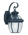 Livex Lighting Livex Monterey 1-light Black Outdoor Wall Lantern In Blue