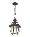 Livex Lighting Livex Monterey 1-light Bronze Outdoor Chain Lantern In Black