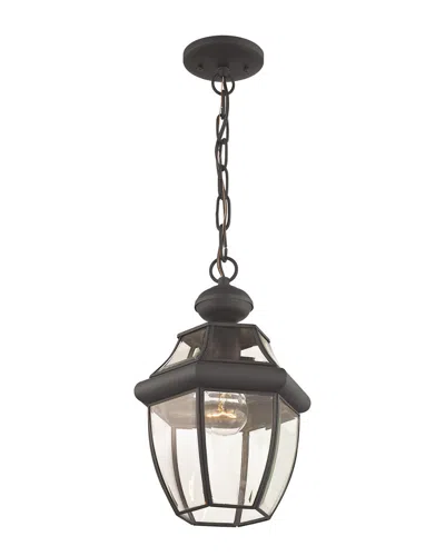 Livex Lighting Livex Monterey 1-light Bronze Outdoor Chain Lantern In Black