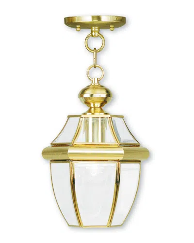 Livex Lighting Livex Monterey 1-light Pb Outdoor Chain Lantern In Gold