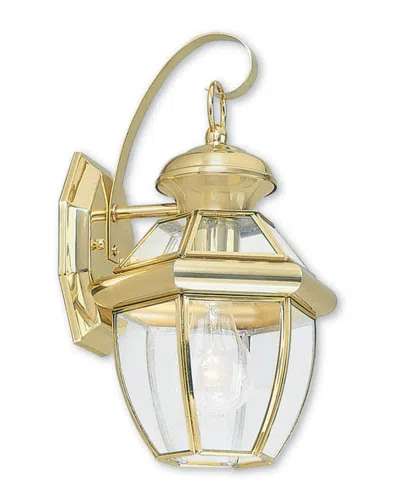 Livex Lighting Livex Monterey 1-light Pb Outdoor Wall Lantern In Gold