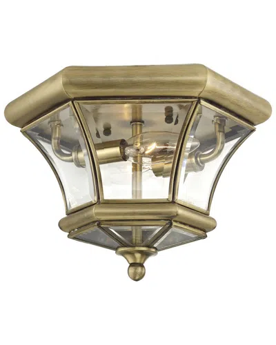 Livex Lighting Livex Monterey 2-light Antique Brass Ceiling Mount