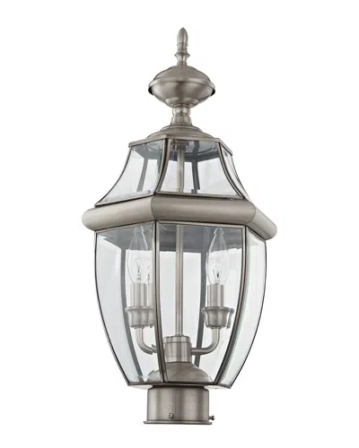 Livex Lighting Livex Monterey 2-light Bn Outdoor Post Lantern