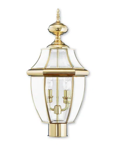 Livex Lighting Livex Monterey 2-light Ab Outdoor Post Lantern