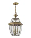 Livex Lighting Livex Monterey 3-light Ab Outdoor Chain Lantern