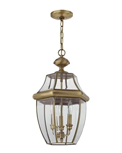 Livex Lighting Livex Monterey 3-light Ab Outdoor Chain Lantern