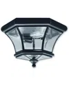 Livex Lighting Livex Monterey 3-light Black Ceiling Mount In Blue