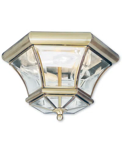Livex Lighting Livex Monterey 3-light Antique Brass Ceiling Mount In Neutral
