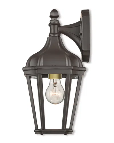 Livex Lighting Livex Morgan 1 Light Bz Outdoor Wall Lantern In Black