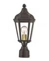 Livex Lighting Livex Morgan 1 Lt Bz Outdoor Post Top Lantern In Black
