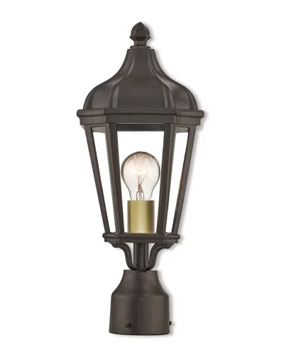 Livex Lighting Livex Morgan 1 Lt Bz Outdoor Post Top Lantern In Black