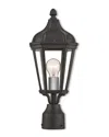 Livex Lighting Livex Morgan 1 Lt Tbk Outdoor Post Top Lantern In Black