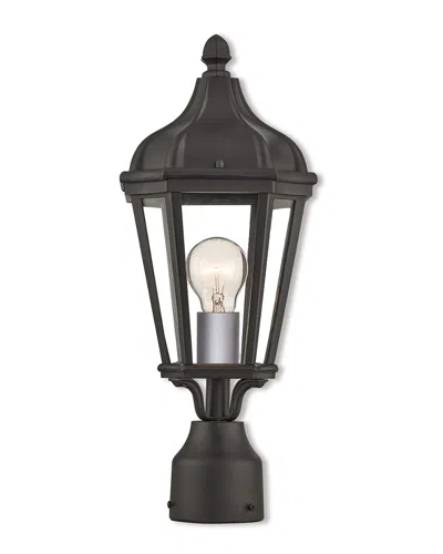 Livex Lighting Livex Morgan 1 Lt Tbk Outdoor Post Top Lantern In Black