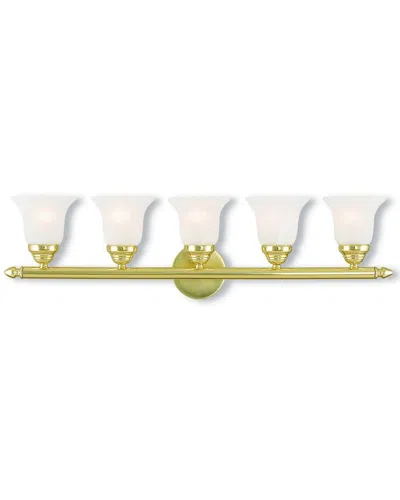 Livex Lighting Livex Neptune 5-light Polished Brass Bath-light In Gold