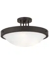 Livex Lighting Livex New Brighton 3-light Bronze Ceiling Mount