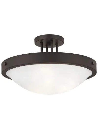 Livex Lighting Livex New Brighton 3-light Bronze Ceiling Mount