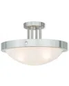 Livex Lighting Livex New Brighton 3-light Brushed Nickel Ceiling Mount