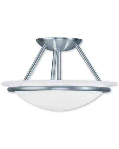 Livex Lighting Livex Newburgh 2-light Brushed Nickel Ceiling Mount