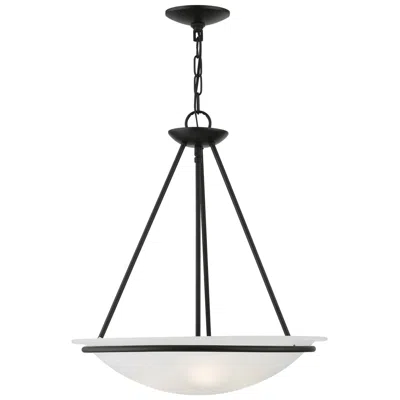 Livex Lighting Livex Newburgh 20" Wide 3-light Black Finish Bowl Pendant