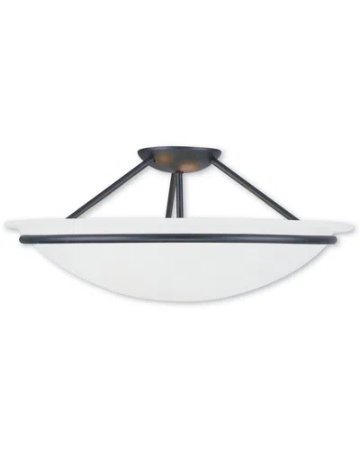 Livex Lighting Livex Newburgh 3-light Black Ceiling Mount