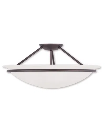 Livex Lighting Livex Newburgh 3-light Bronze Ceiling Mount