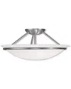 Livex Lighting Livex Newburgh 3-light Brushed Nickel Ceiling Mount
