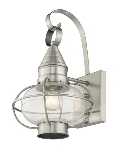 Livex Lighting Livex Newburyport 1-light Bn Outdoor Wall Lantern In Metallic
