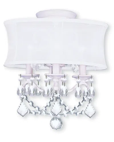 Livex Lighting Livex Newcastle 3-light White Chain Hang/ceiling Mount