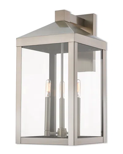 Livex Lighting Livex Nyack 3 Lt Bn Outdoor Wall Lantern
