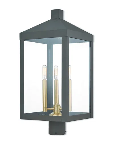 Livex Lighting Livex Nyack 3 Lt Bz Outdoor Post Top Lantern