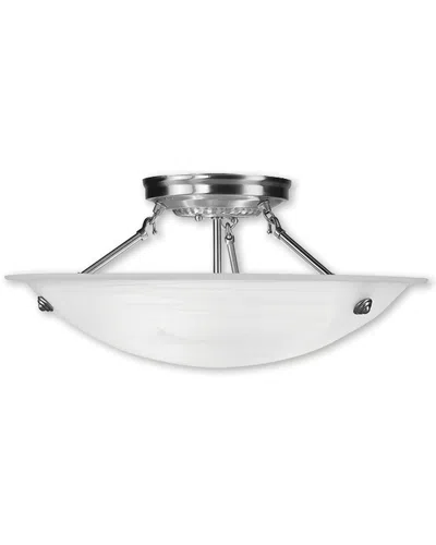 Livex Lighting Livex Oasis 3-light Brushed Nickel Ceiling Mount