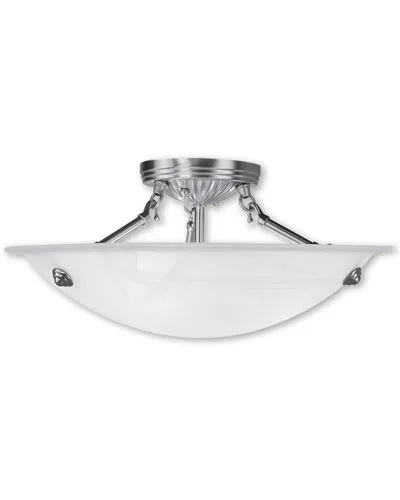 Livex Lighting Livex Oasis 3-light Brushed Nickel Ceiling Mount