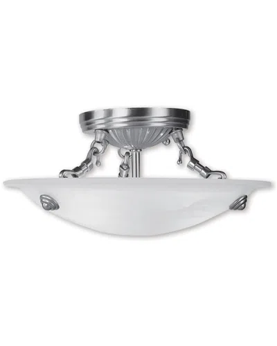 Livex Lighting Livex Oasis 3-light Brushed Nickel Ceiling Mount