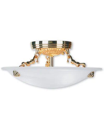 Livex Lighting Livex Oasis 3-light Polished Brass Ceiling Mount
