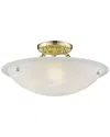 Livex Lighting Livex Oasis 3-light Polished Brass Ceiling Mount