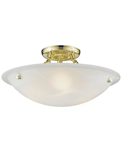 Livex Lighting Livex Oasis 3-light Polished Brass Ceiling Mount
