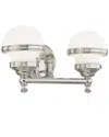 Livex Lighting Livex Oldwick 2-light Polished Chrome Bath-light In White