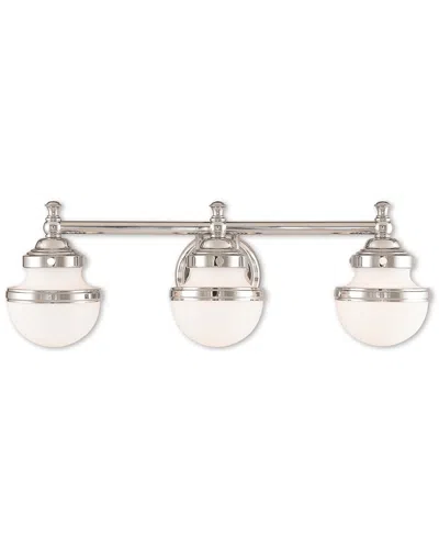 Livex Lighting Livex Oldwick 3-light Polished Chrome Bath-light In Metallic