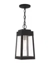 Livex Lighting Livex Oslo 1 Light Black Outdoor Pendant Lantern