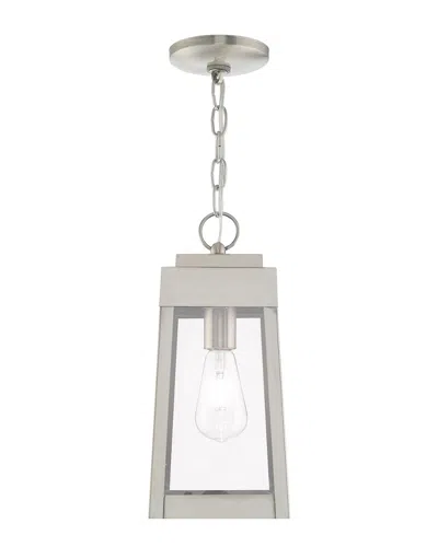 Livex Lighting Livex Oslo 1 Light Brushed Nickel Outdoor Pendant Lantern