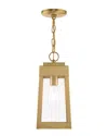 Livex Lighting Livex Oslo 1 Light Satin Brass Outdoor Pendant Lantern