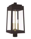 Livex Lighting Livex Oslo 3 Light Bronze Outdoor Post Top Lantern