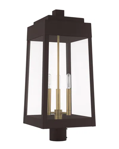 Livex Lighting Livex Oslo 3 Light Bronze Outdoor Post Top Lantern