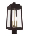 Livex Lighting Livex Oslo 3 Light Bronze Outdoor Post Top Lantern